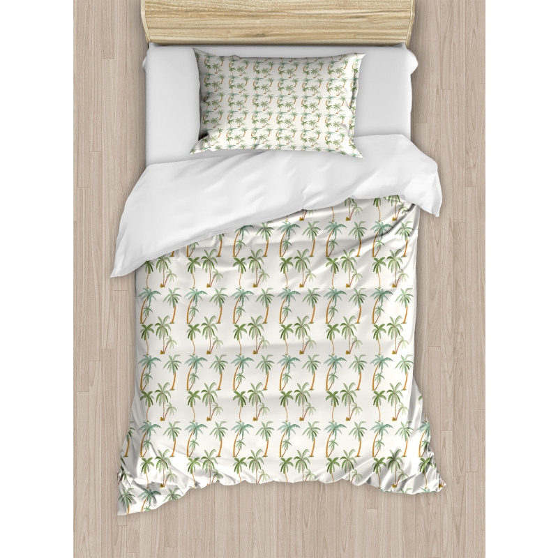 Palm Trees Pattern Duvet Cover Set