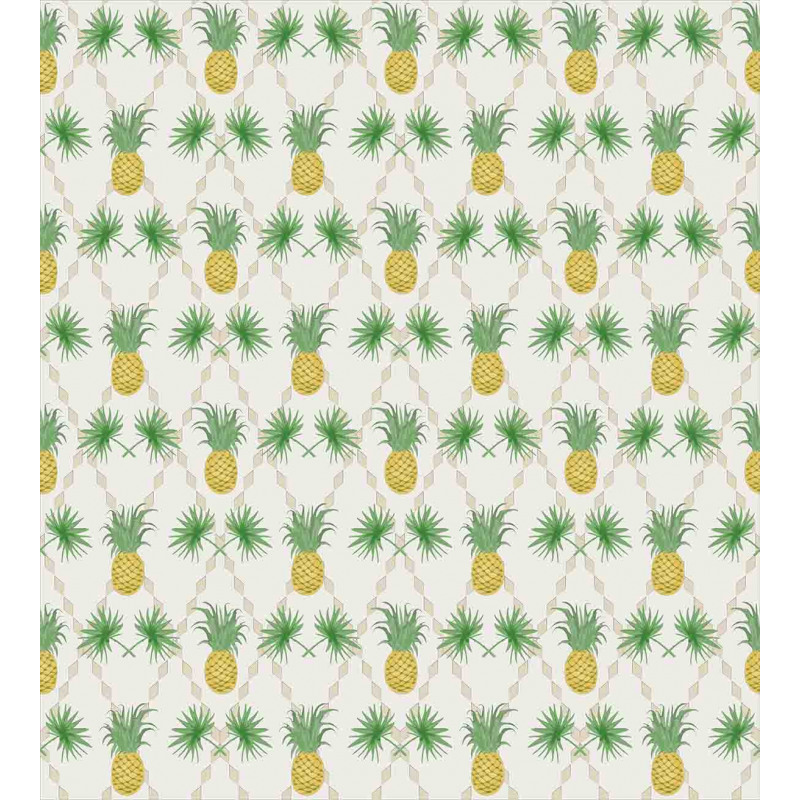 Palm Tree Pineapples Duvet Cover Set