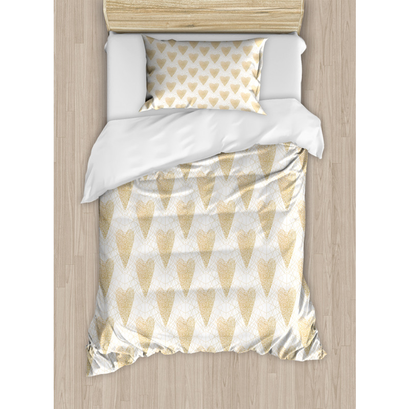 Pointilistic Hearts Duvet Cover Set