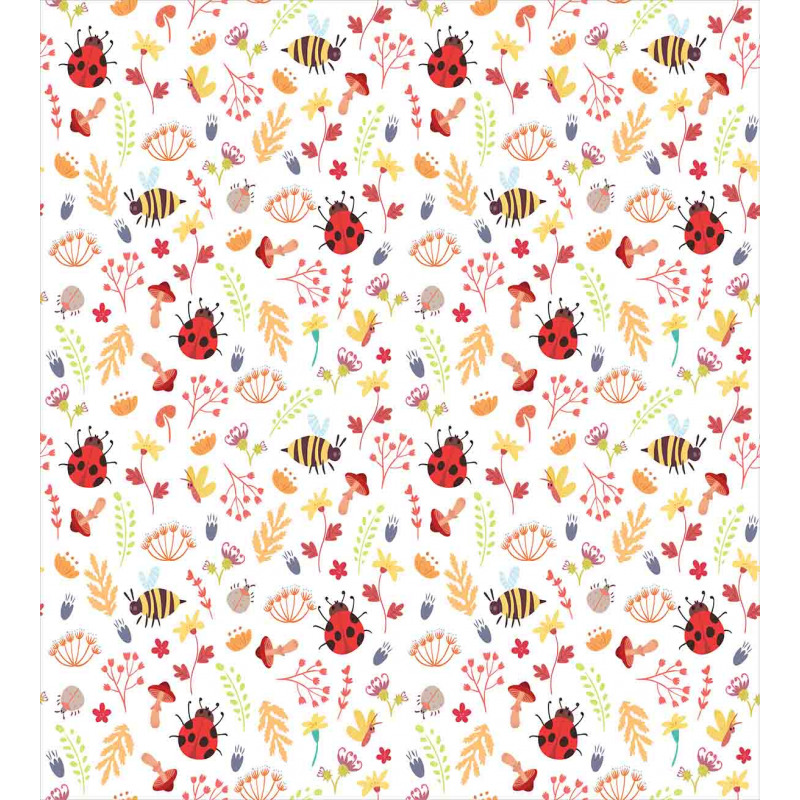 Autumn Theme Doodle Bugs Duvet Cover Set