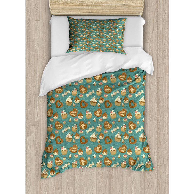 Hearty Cupcake Medley Duvet Cover Set