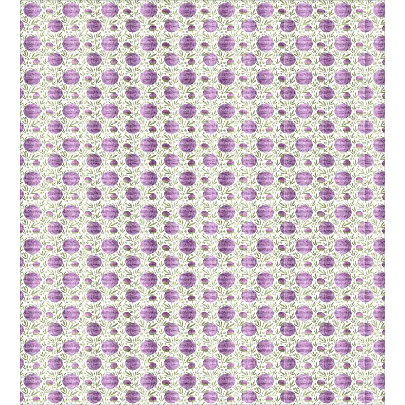 Floral Pixel-Like Dots Duvet Cover Set