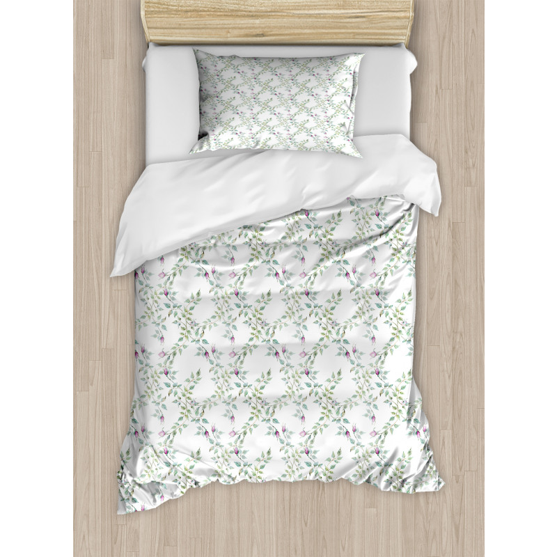 Twiggy Rose Branches Duvet Cover Set