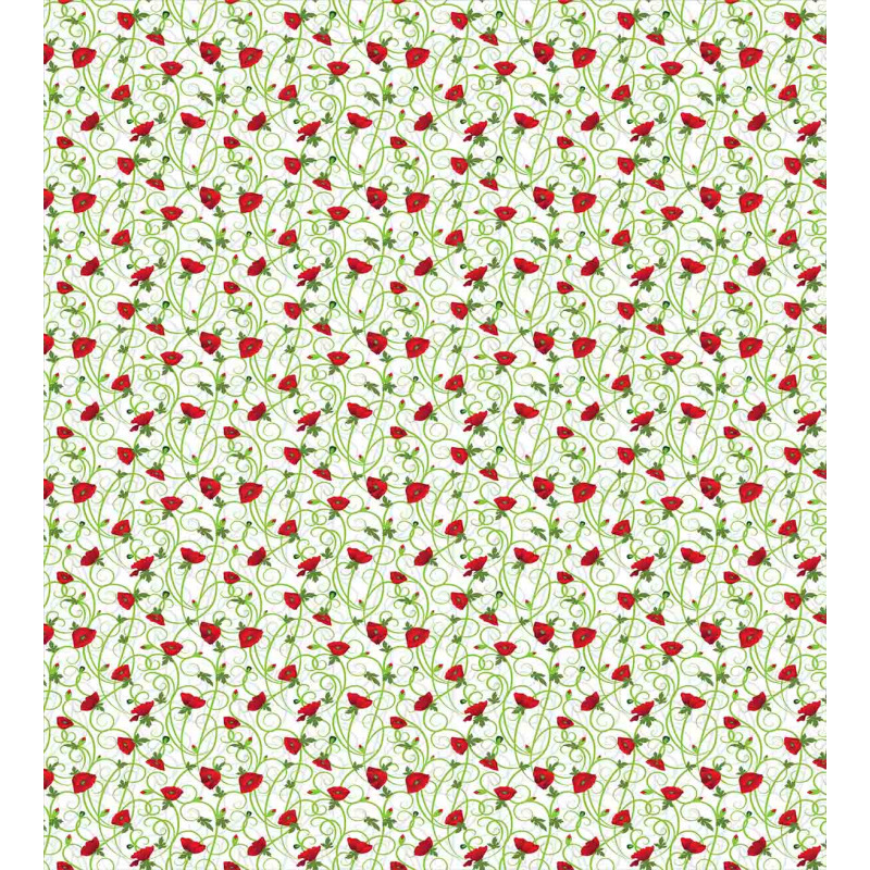 Twiggy Poppy Flowers Duvet Cover Set