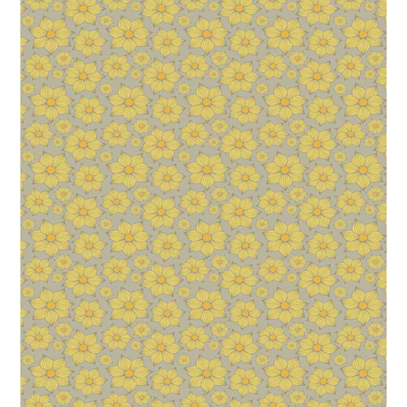 Doodle Yellow Petals Duvet Cover Set