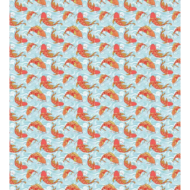 Japanese Carps in the Sea Duvet Cover Set