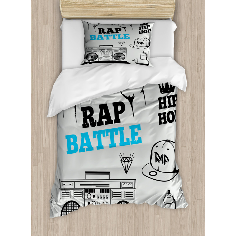 Freestyle Rap Duel Duvet Cover Set