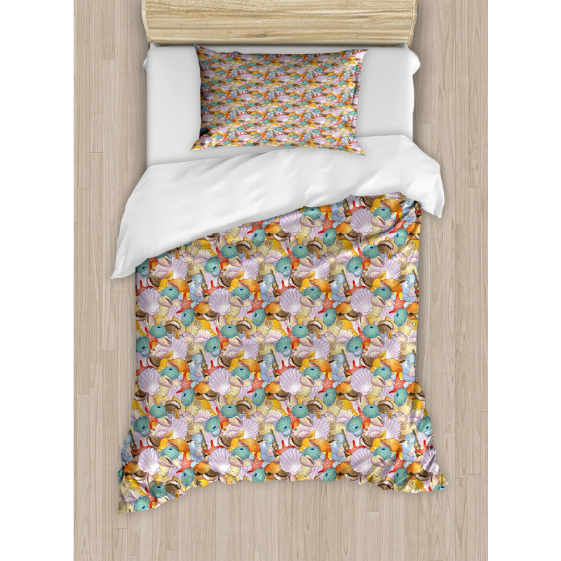 Pile of Seashells Duvet Cover Set