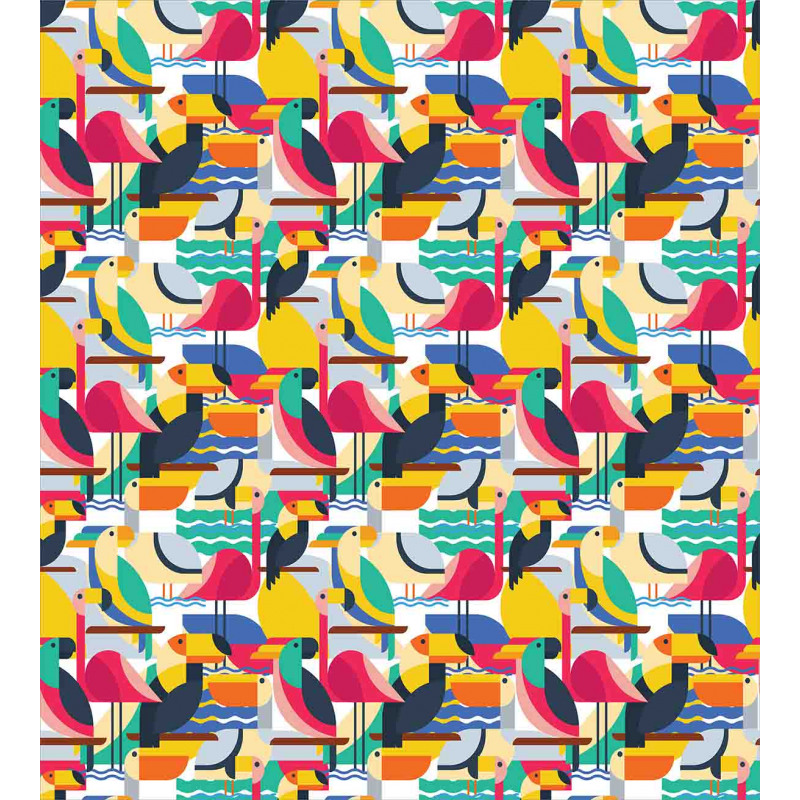 Toucan and Flamingos Duvet Cover Set