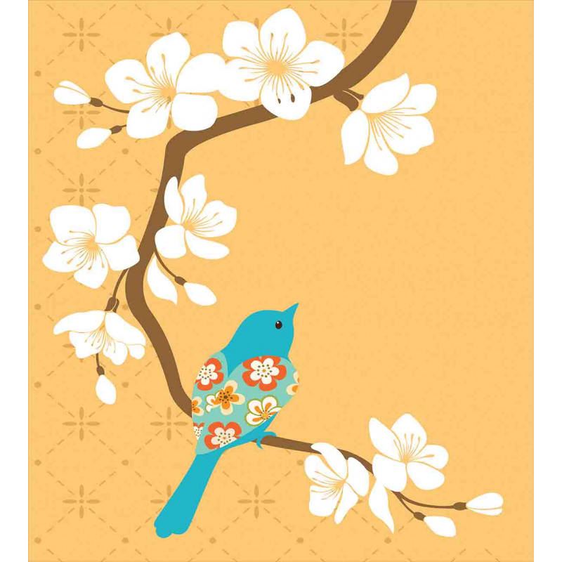 Birds on Cherry Blossom Duvet Cover Set