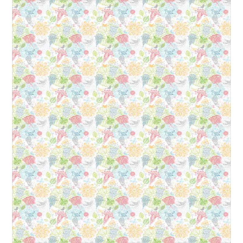 Damask Spring Pattern Duvet Cover Set