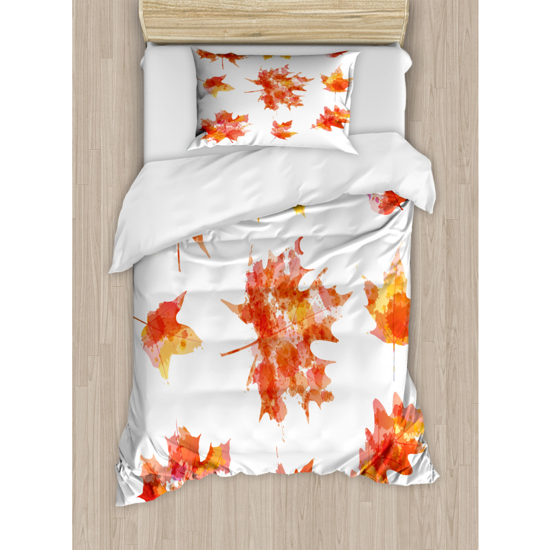 Canadian Foliage Maple Duvet Cover Set