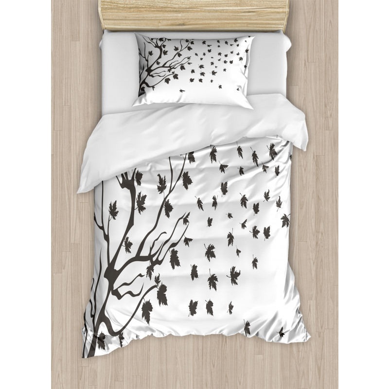 Maple Silhouette Duvet Cover Set