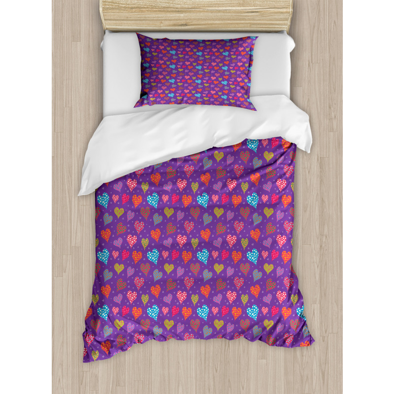Colorful Romantic Pattern Duvet Cover Set