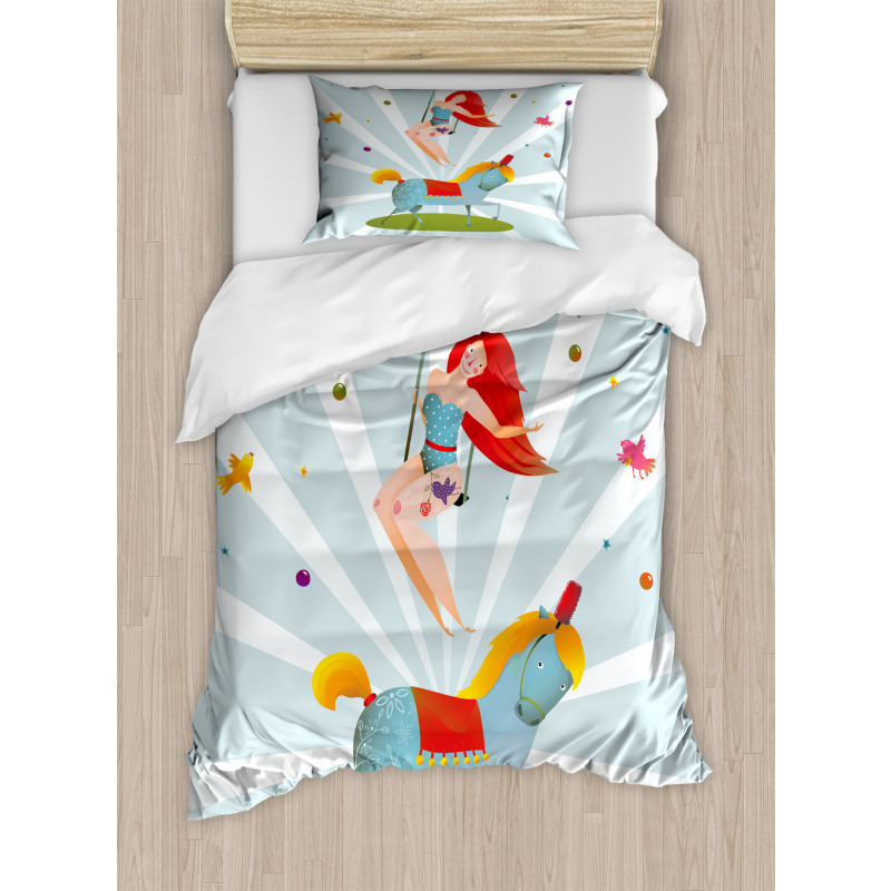Circus Show with Pony Duvet Cover Set