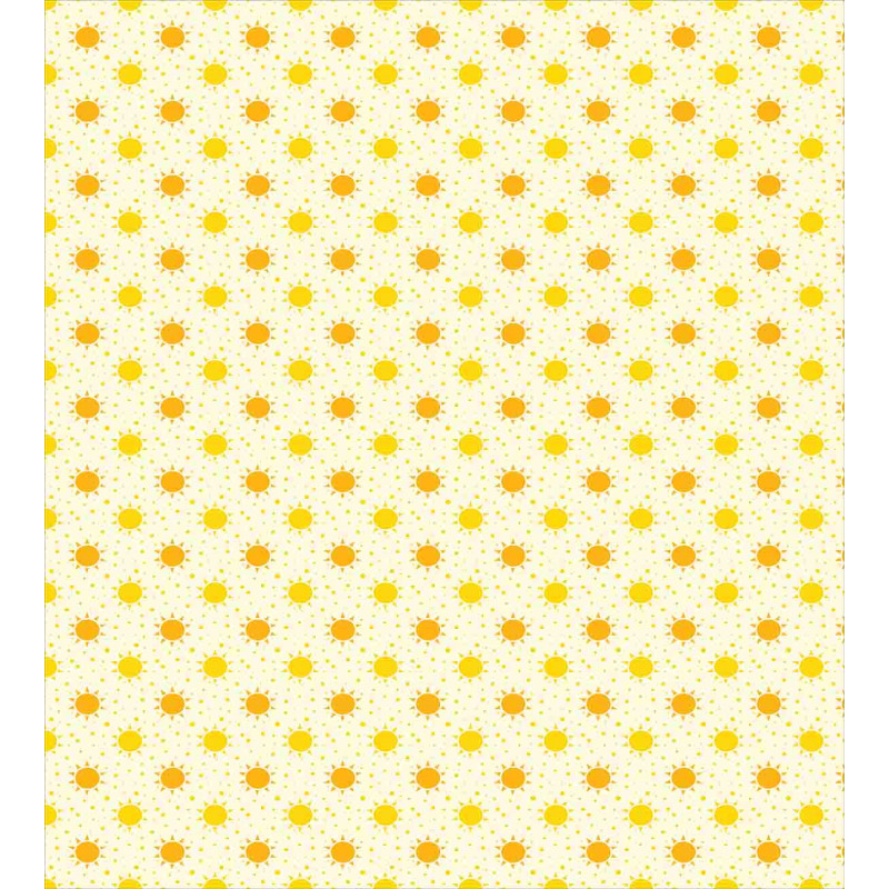 Sun Motif with Dots Duvet Cover Set