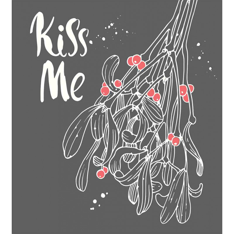 Mistletoe Sketch Noel Duvet Cover Set