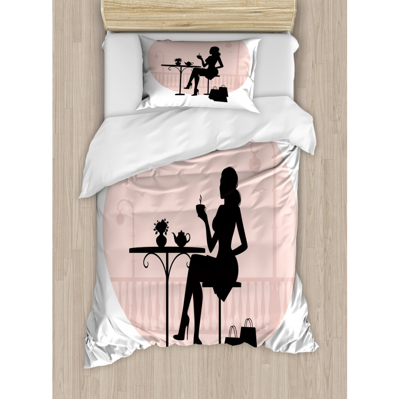 Silhouette Girl Duvet Cover Set