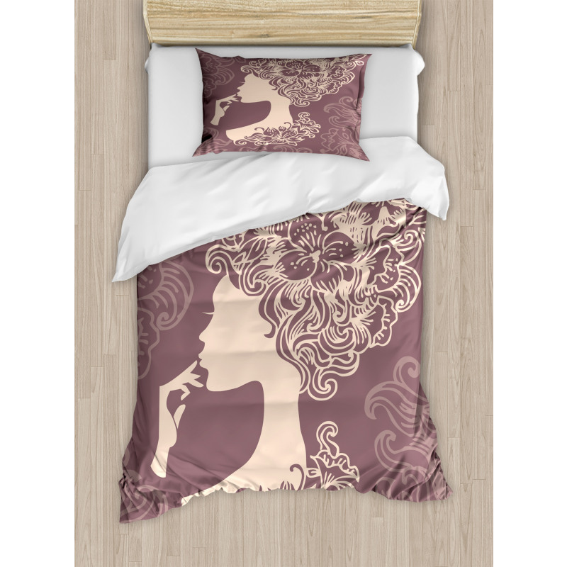 Flower Hairstyle Duvet Cover Set