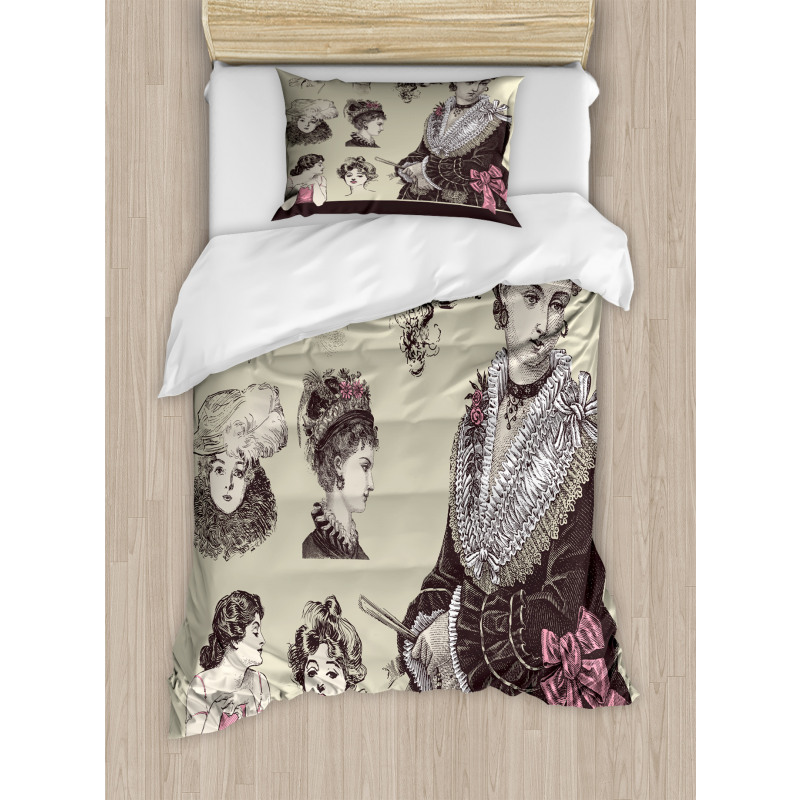 Retro Lady Duvet Cover Set