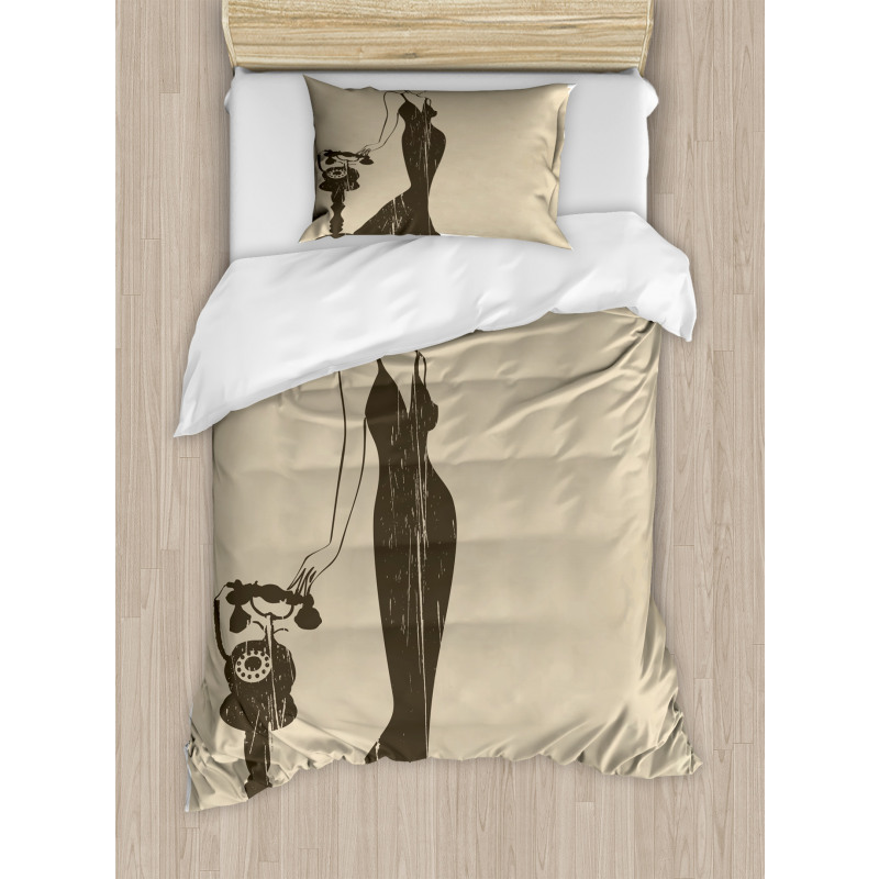 Female Model Call Duvet Cover Set