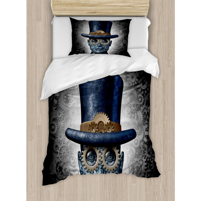 Mechanical Human Head Duvet Cover Set