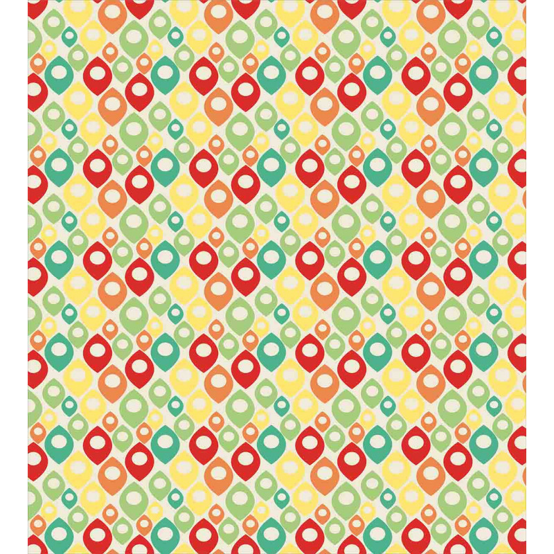Colorful Shapes Print Duvet Cover Set