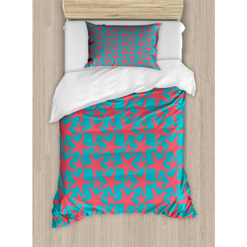 Starfishes Pattern Duvet Cover Set