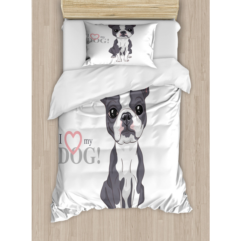 Naive Puppy Face Duvet Cover Set