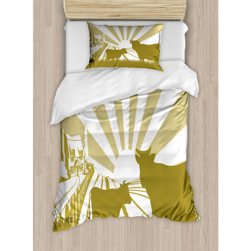 Idyllic Cottage Theme Duvet Cover Set