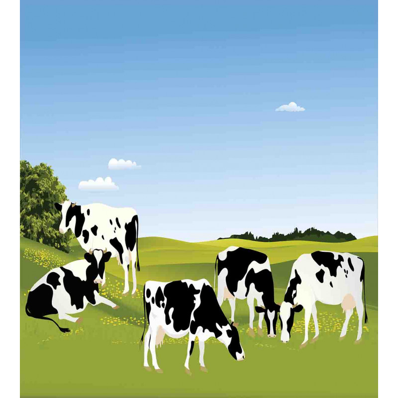 Graphic Domestic Cows Duvet Cover Set