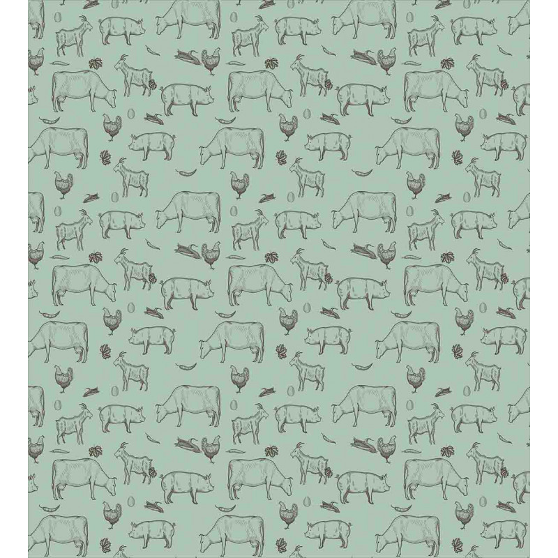 Domestic Farm Silhouette Duvet Cover Set