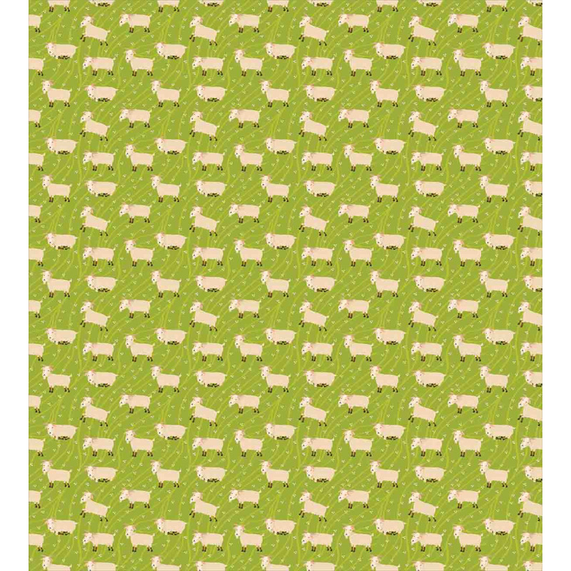 Goats on Green Field Duvet Cover Set
