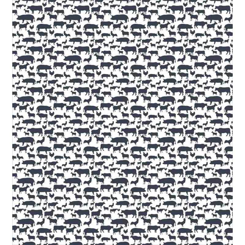 Silhouette Farm Animals Duvet Cover Set