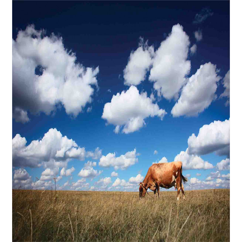 Cow Meadow Sky Clouds Duvet Cover Set