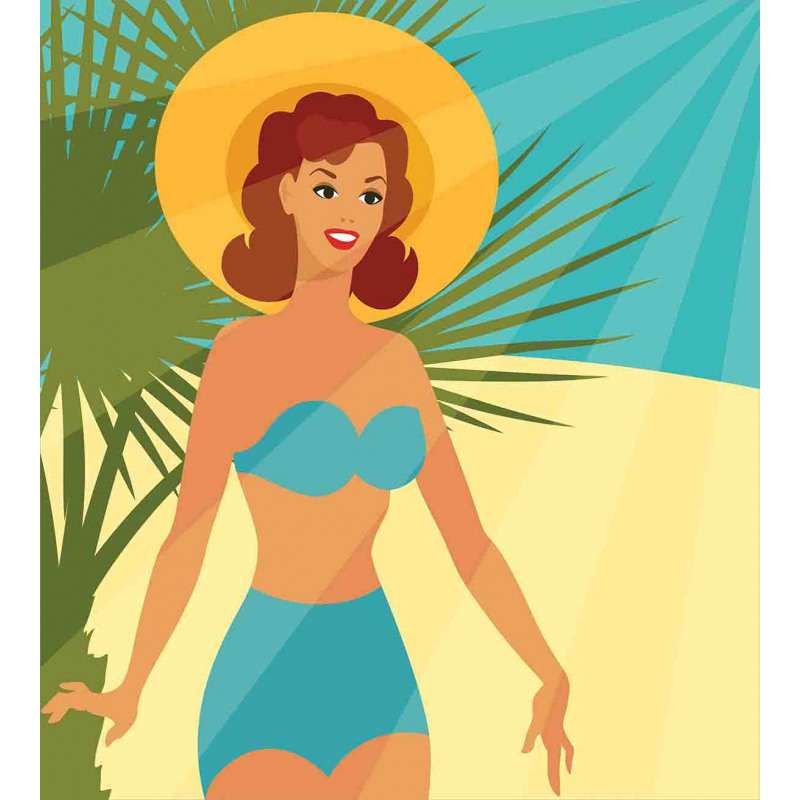 1950s Style Bikini Duvet Cover Set