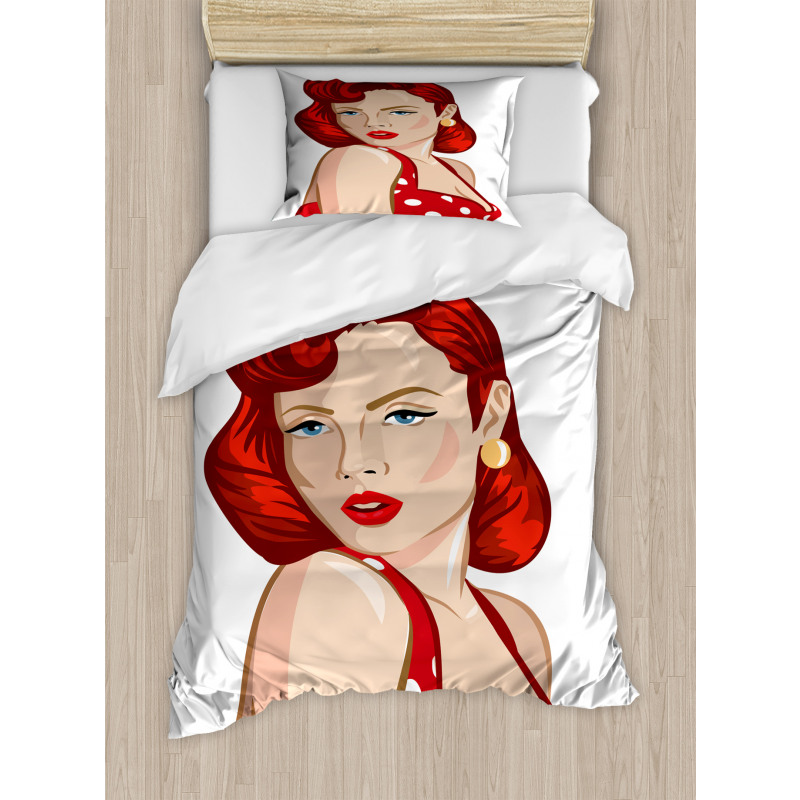 Rolled Hair Ginger Duvet Cover Set