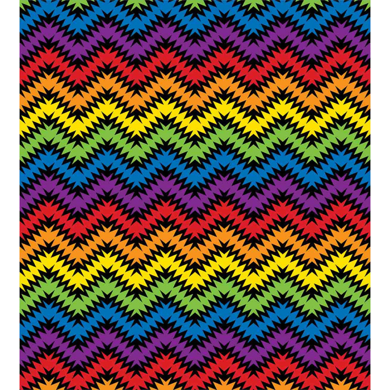 Jagged Zigzag Pattern Duvet Cover Set