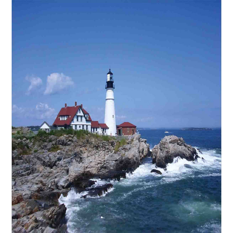 Lighthouse House on Rock Duvet Cover Set