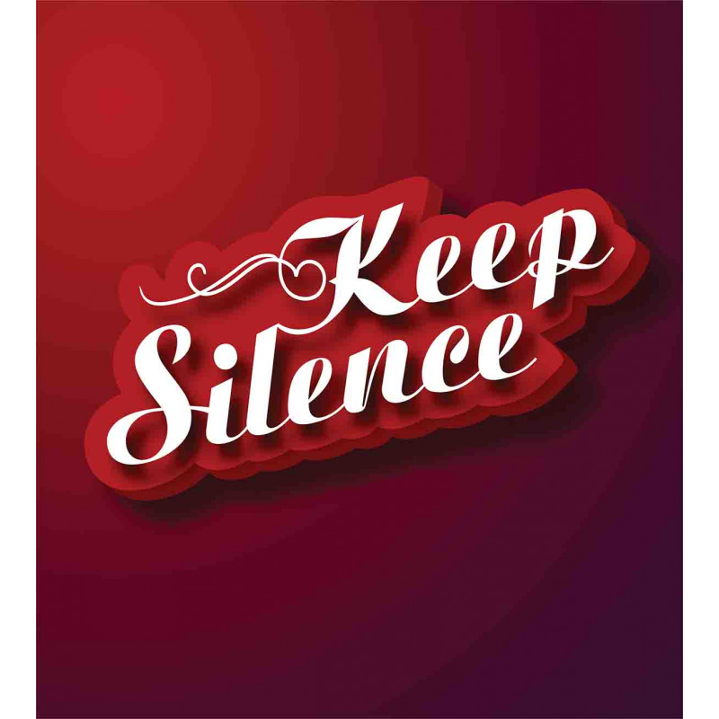 Keep Silence Modern Text Duvet Cover Set