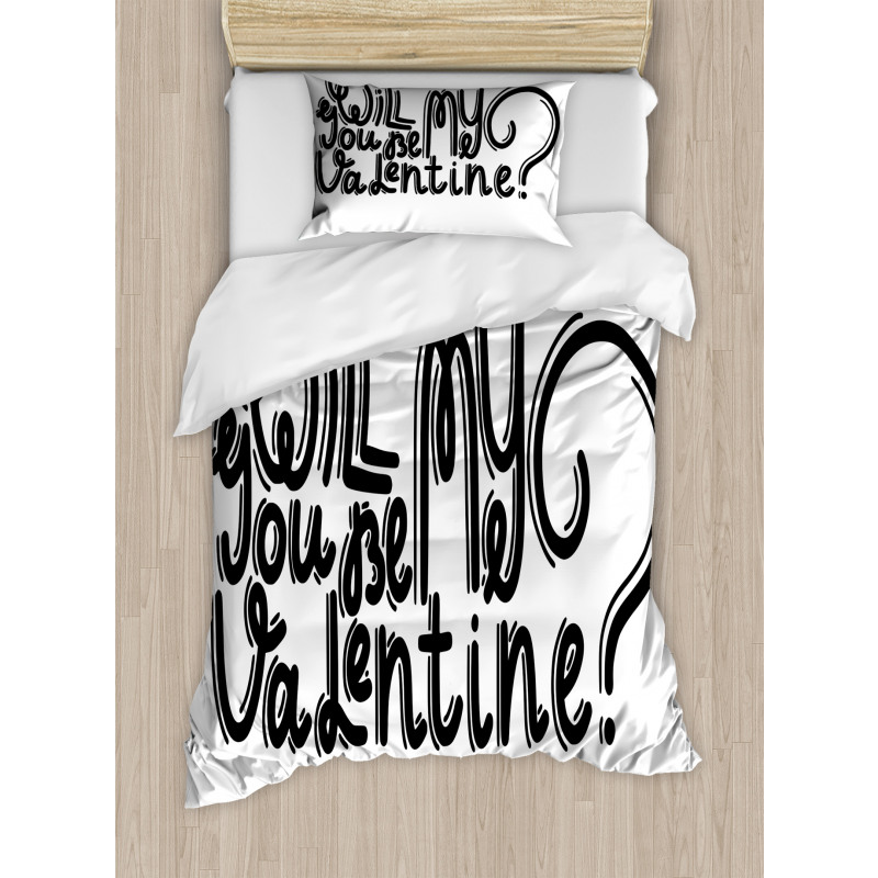 Romantic Love Message Duvet Cover Set