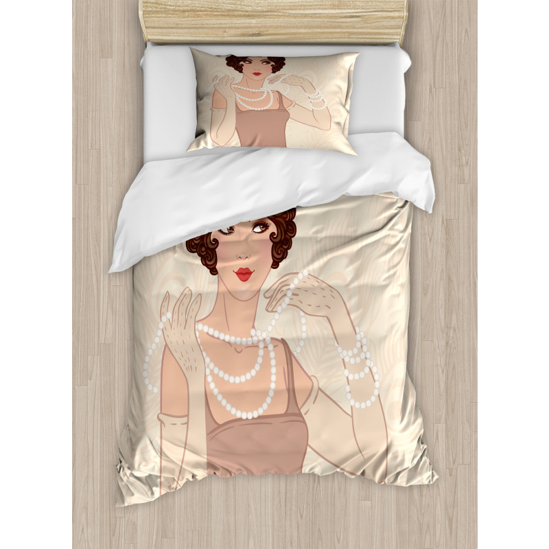 Brunette Flapper Duvet Cover Set