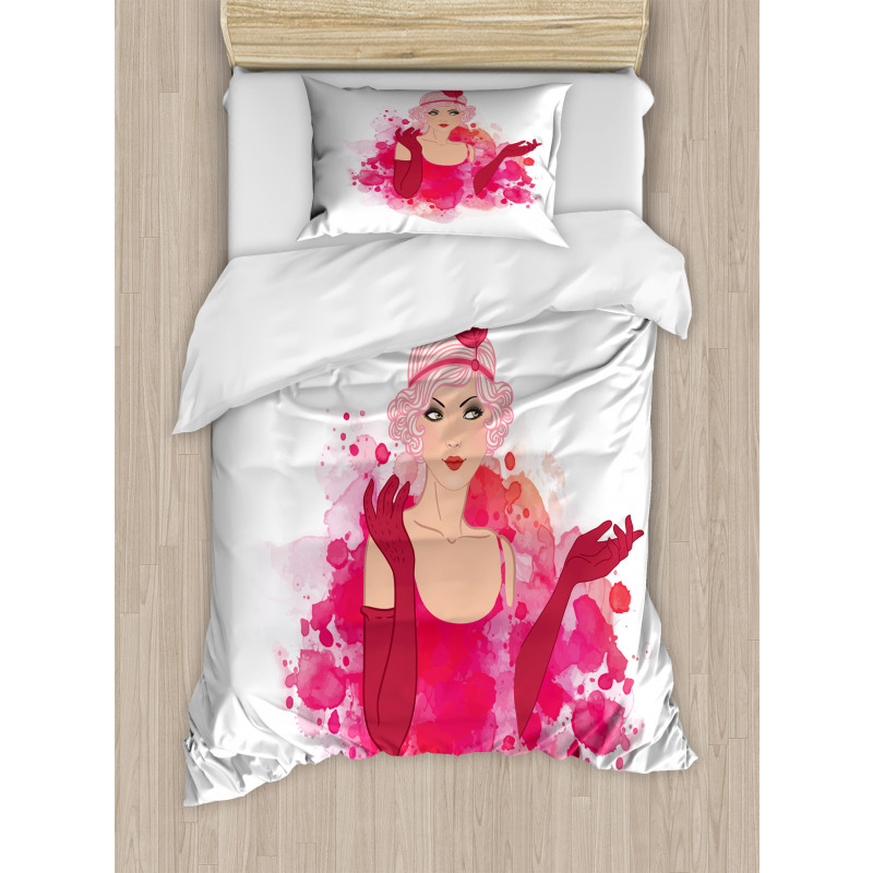 Feather Headband Duvet Cover Set