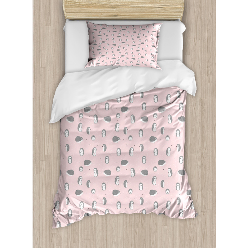 Pastel Hearts Pattern Duvet Cover Set