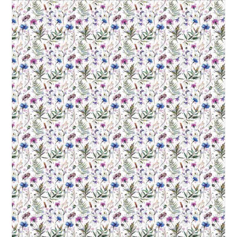 Watercolor Wildflowers Duvet Cover Set