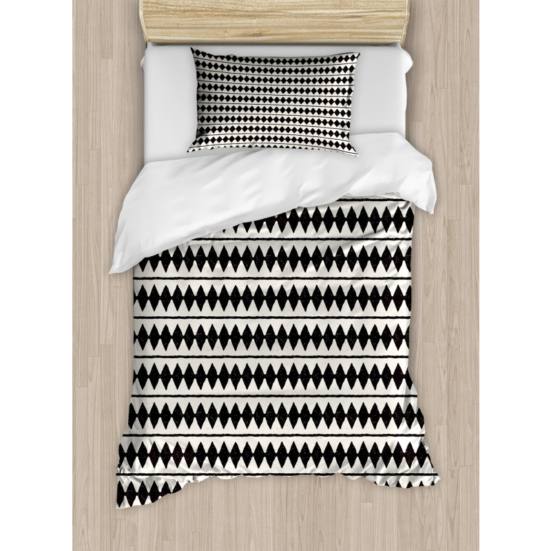 Retro Horizontal Stripes Duvet Cover Set