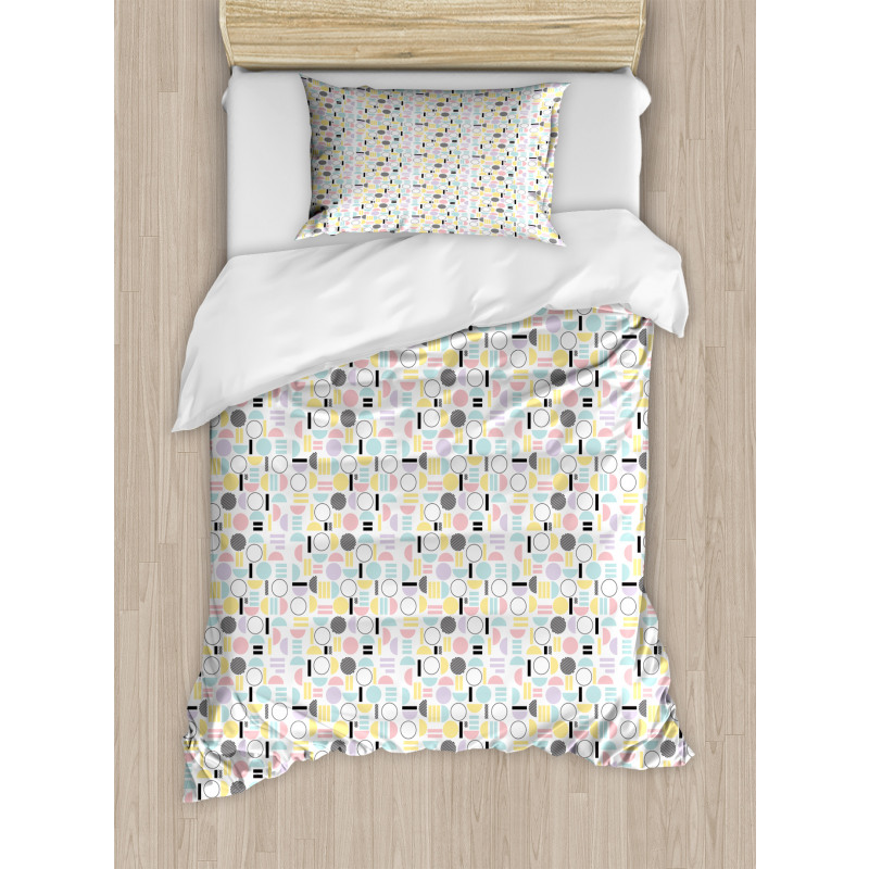 Ornamental Shapes Pattern Duvet Cover Set