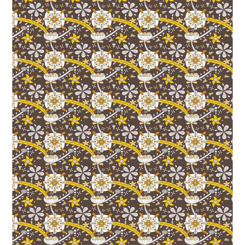 Dry Lotus Flower Design Duvet Cover Set