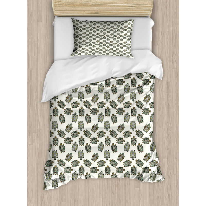 Ornate Tortoise Pattern Duvet Cover Set