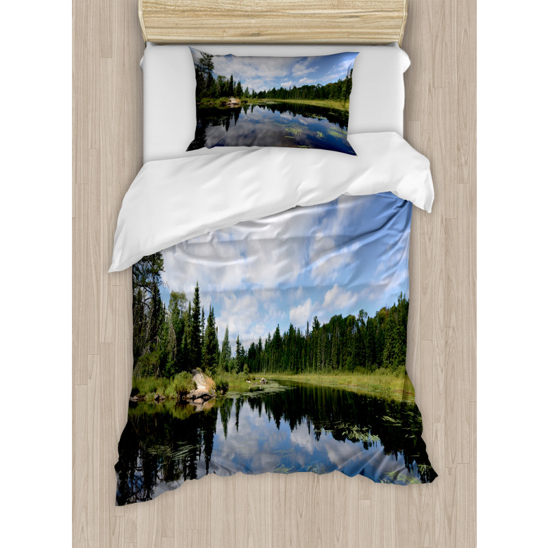 Forest River Scenery Duvet Cover Set